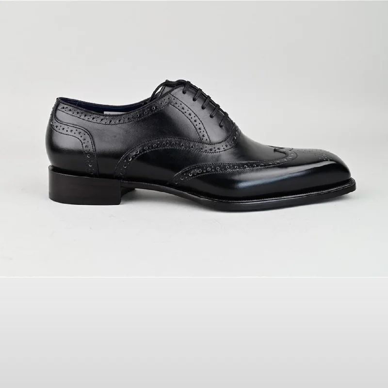 VSong MTO Wingtip Oxfords Shoes Black