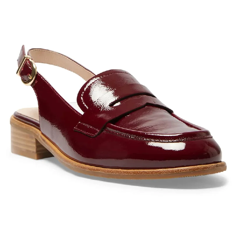 Kenzie Loafer in Wine Patent