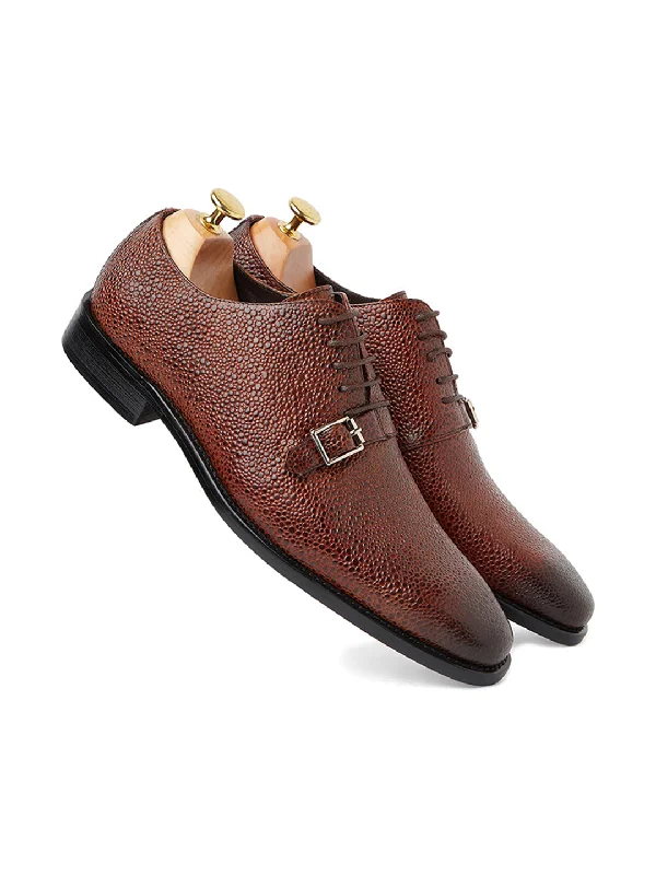 Stingray Leather Oxfords - Brown