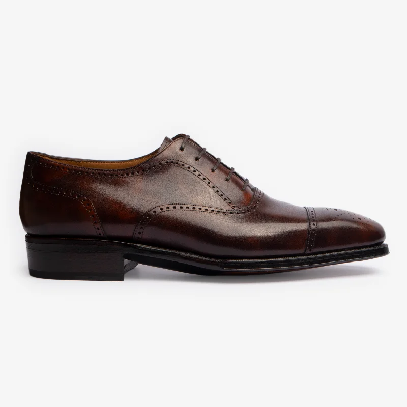 Semi Brogue Oxford - Brown Museum Calf - Deus Last - Founders