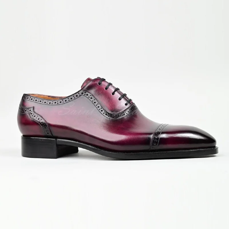 VSong MTO Wine Oxfords Shoes