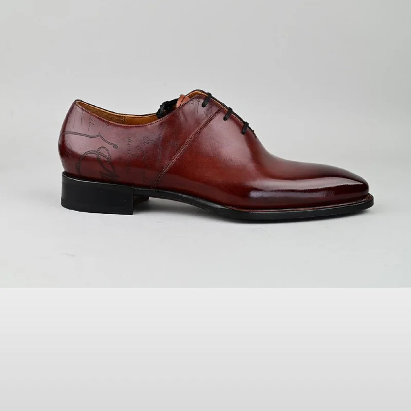 VSong MTO Burgundy Oxfords Shoes