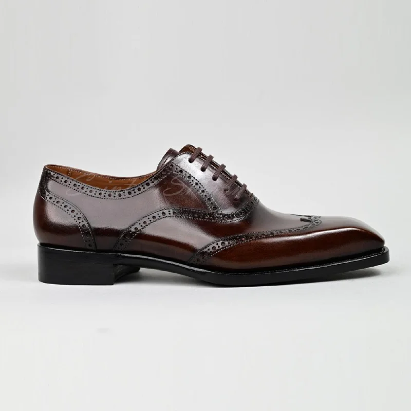 VSong MTO Wingtip Oxfords Shoes Brown