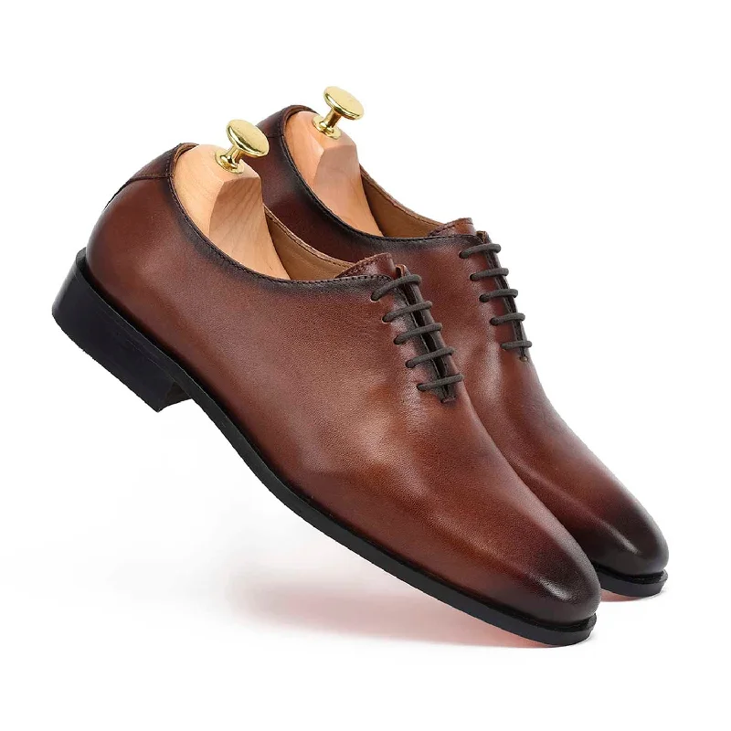 Chiseled British Brown Oxfords