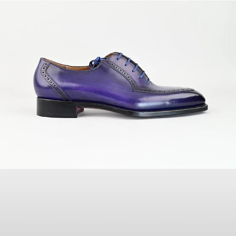 VSong MTO Oxfords Genuine Shoes Blue