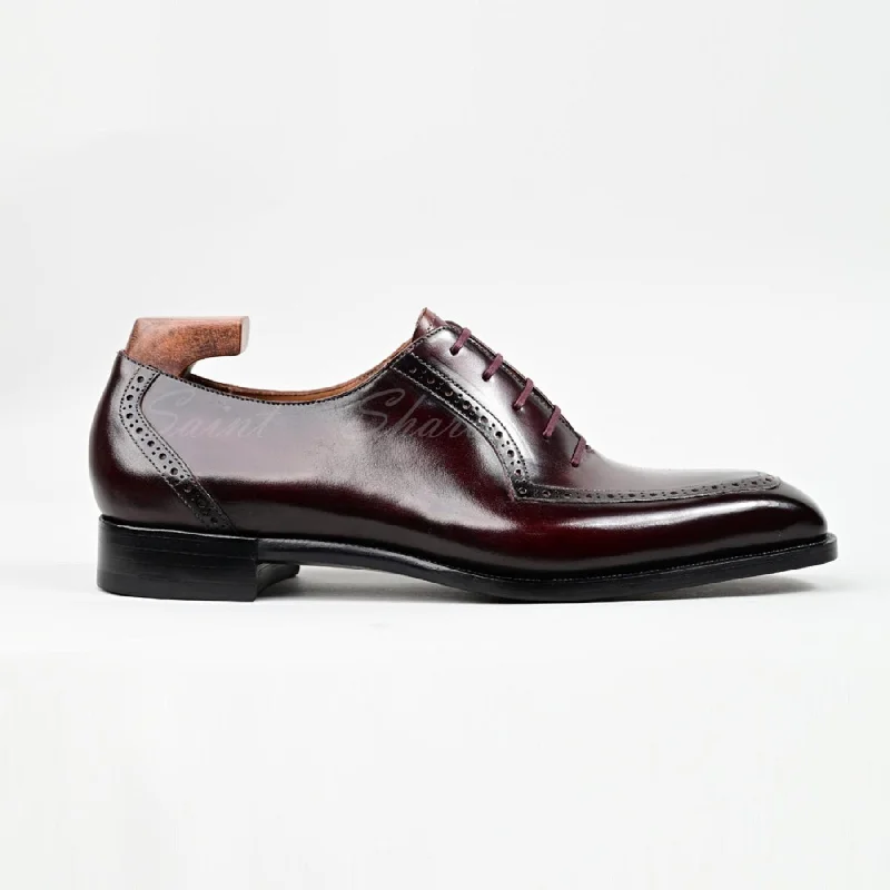 VSong MTO Brown Oxfords Genuine Leather Shoes