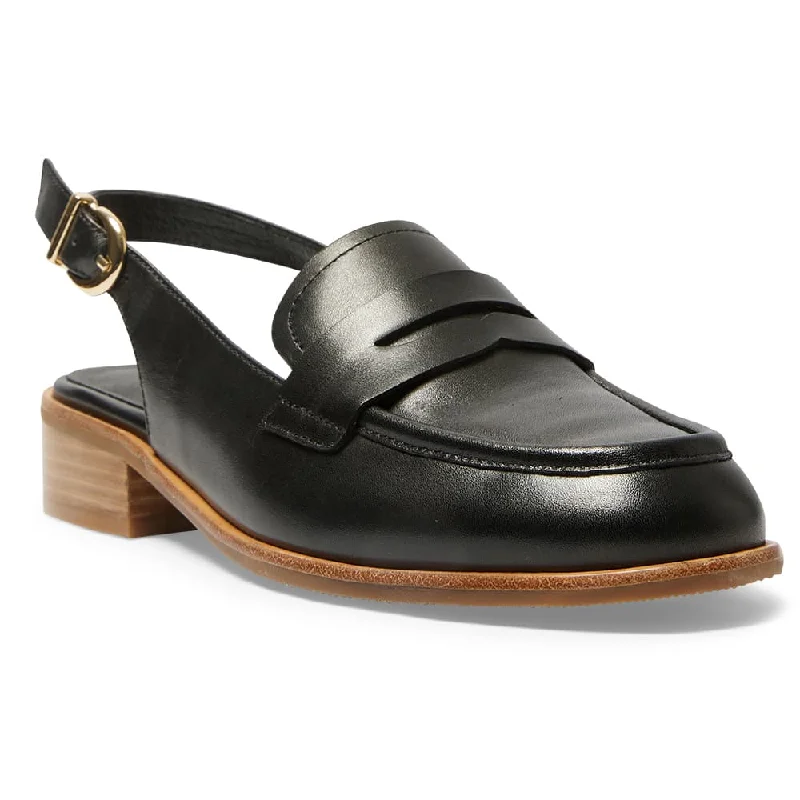 Kenzie Loafer in Black Leather