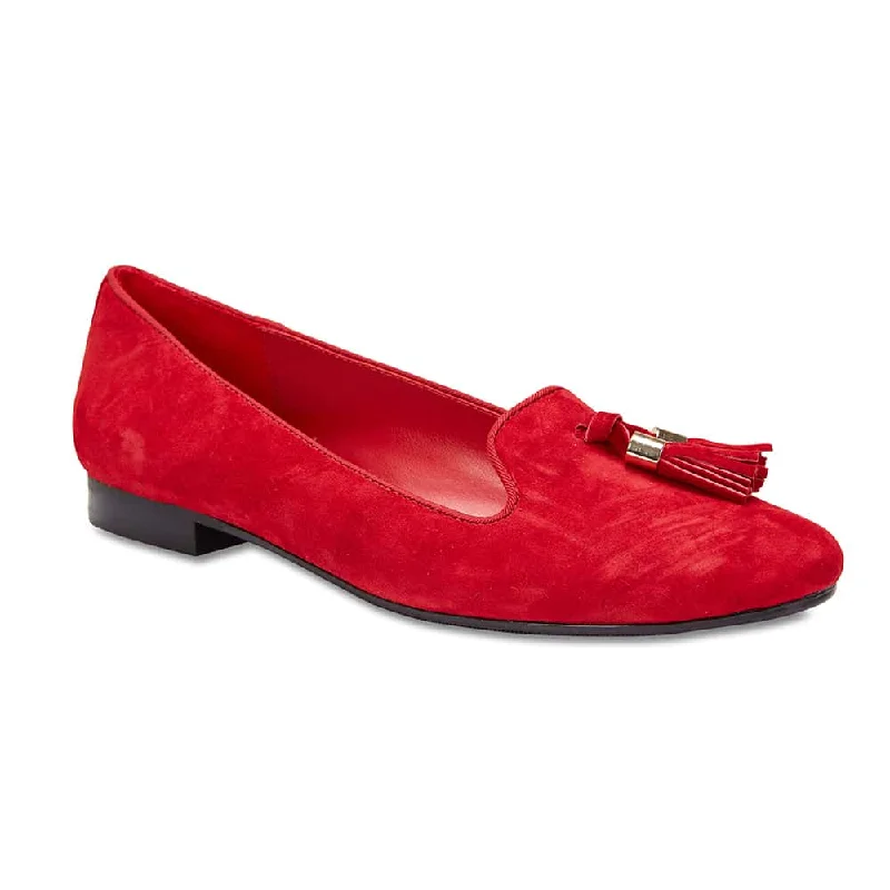 Taren Loafer in Red Suede