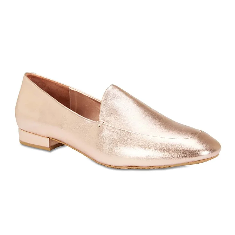 Fifi Loafer in Rose Gold Leather