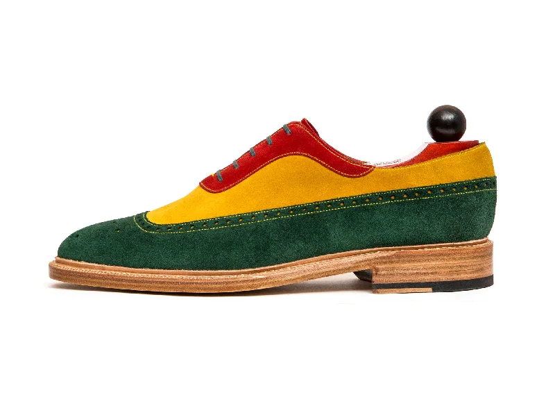 Edmonds - MTO - Green, Red, Yellow Suede - TMG Last - Storm Welt - Natural Double Leather Sole