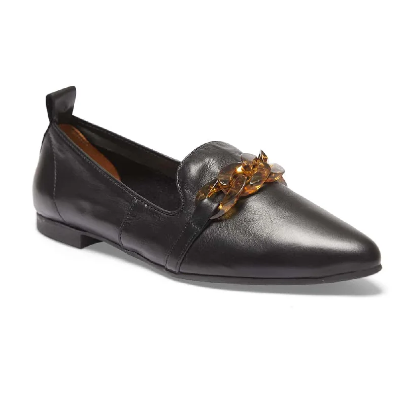 Nelly Loafer in Black Leather