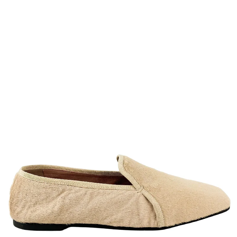 Emme Parsons Spencer Ponyhair Loafers in Champagne