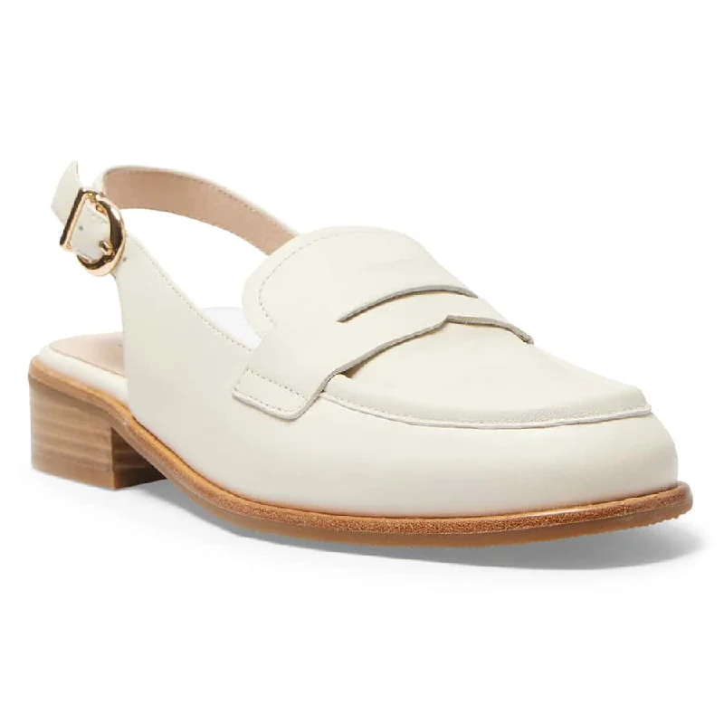 Kenzie Loafer in Ivory Leather