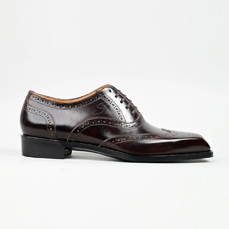 VSong MTO Oxfords Wingtip Shoes Dark Brown