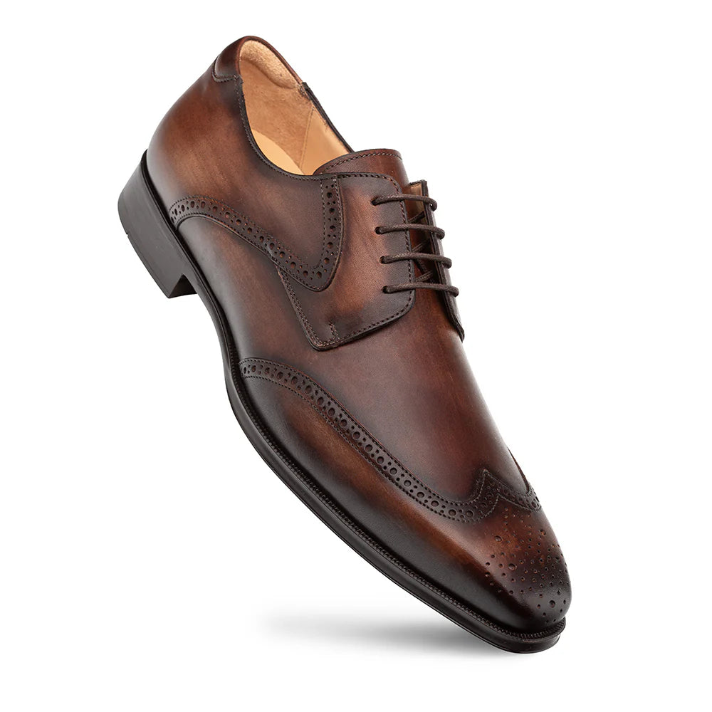 Mezlan Tasso 21315 Chestnut Wing Tip Derby Oxfords