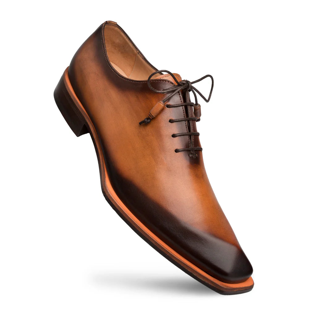 Mezlan Patina S108 Cognac Asymmetrical Oxfords