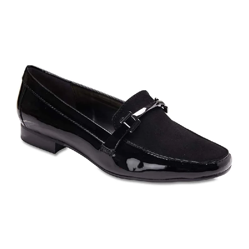 Verona Loafer in Black Suede