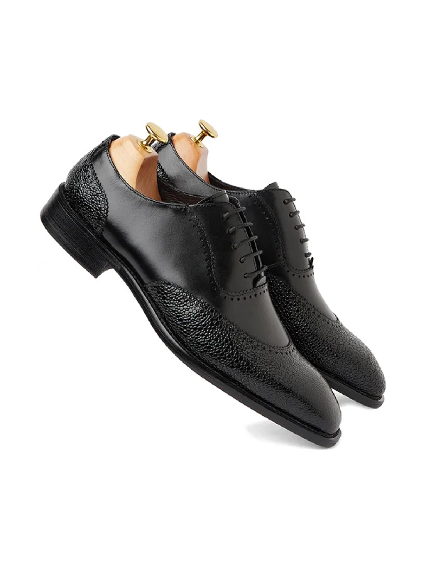 Canne Stingray Leather Oxfords - Black