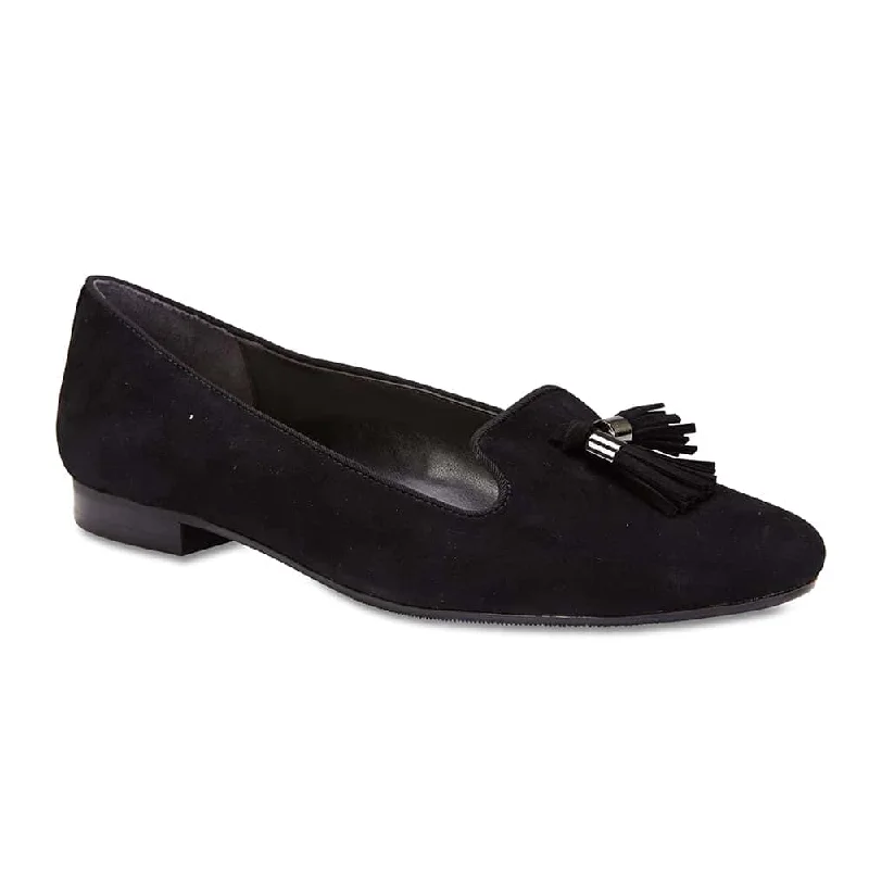 Taren Loafer in Black Suede