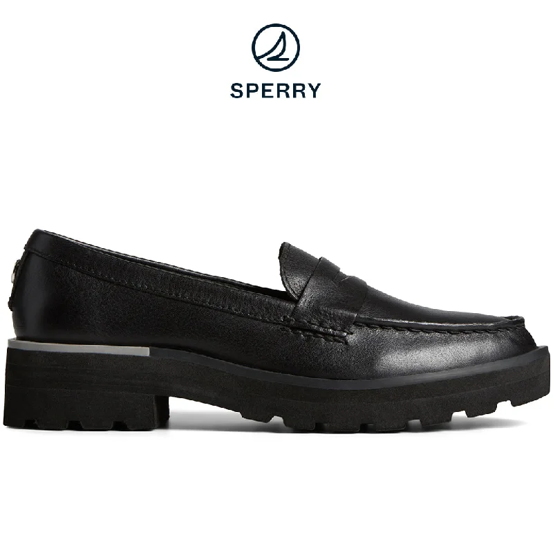 Women's  Chunky Penny Loafer Black(STS88882)