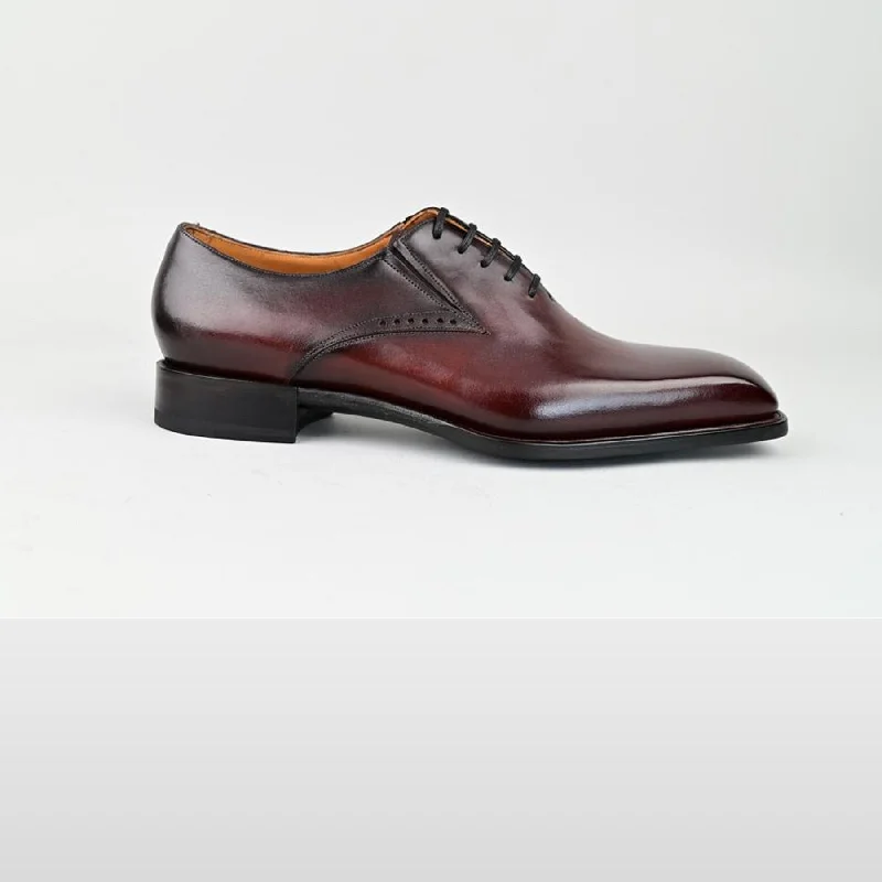 VSong MTO Oxfords Shoes Black Red