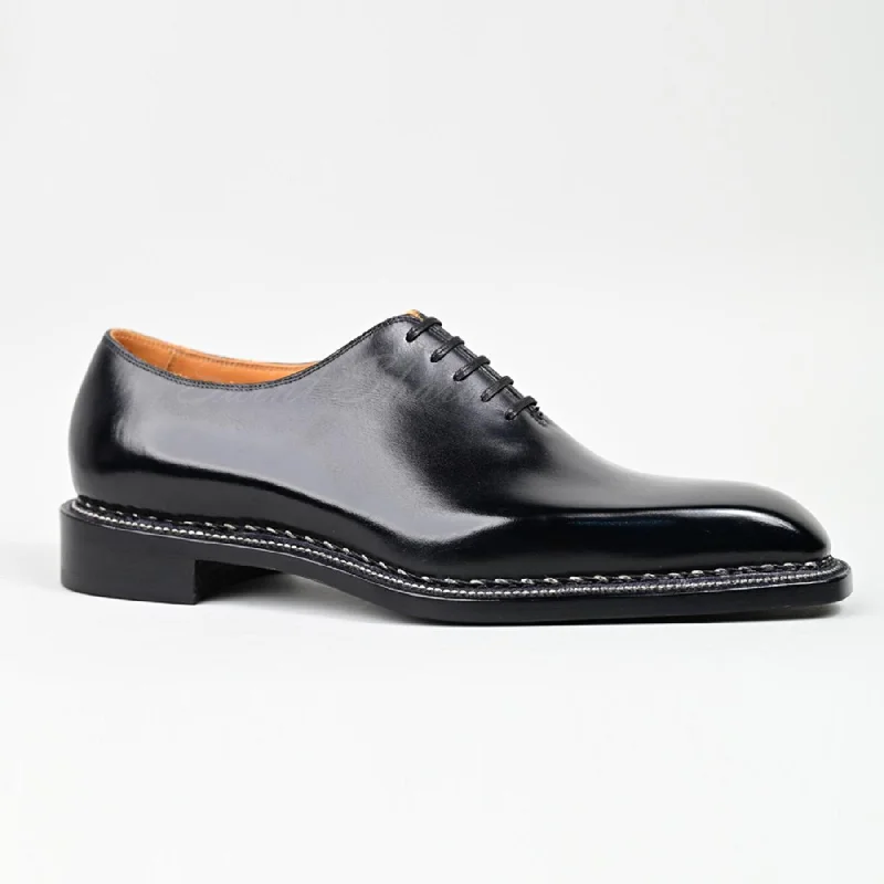 VSong MTO Black Norwegian Welted Oxfords Shoes