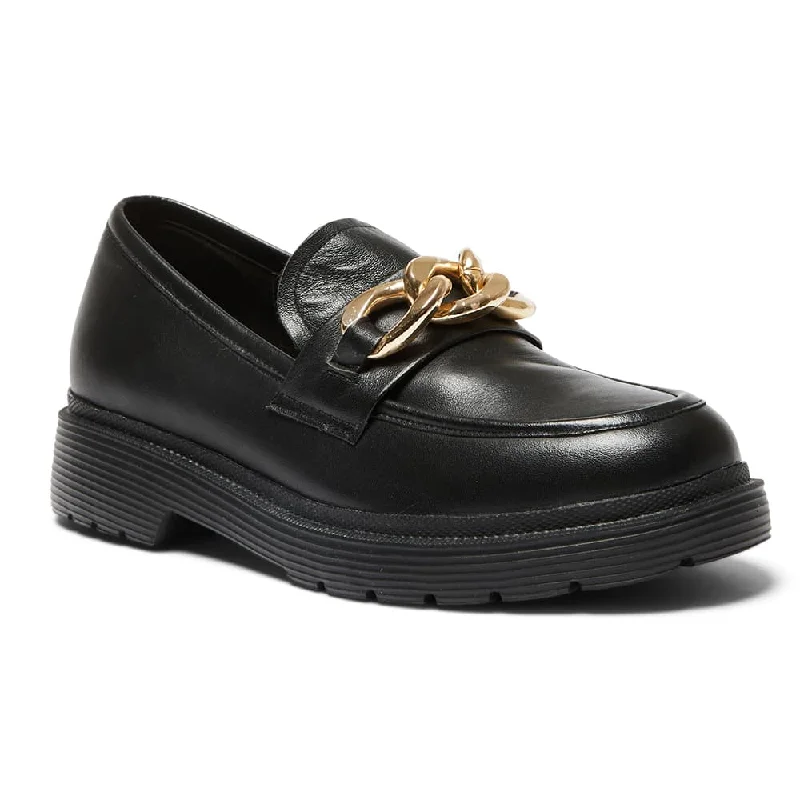 Eloise Loafer in Black Leather