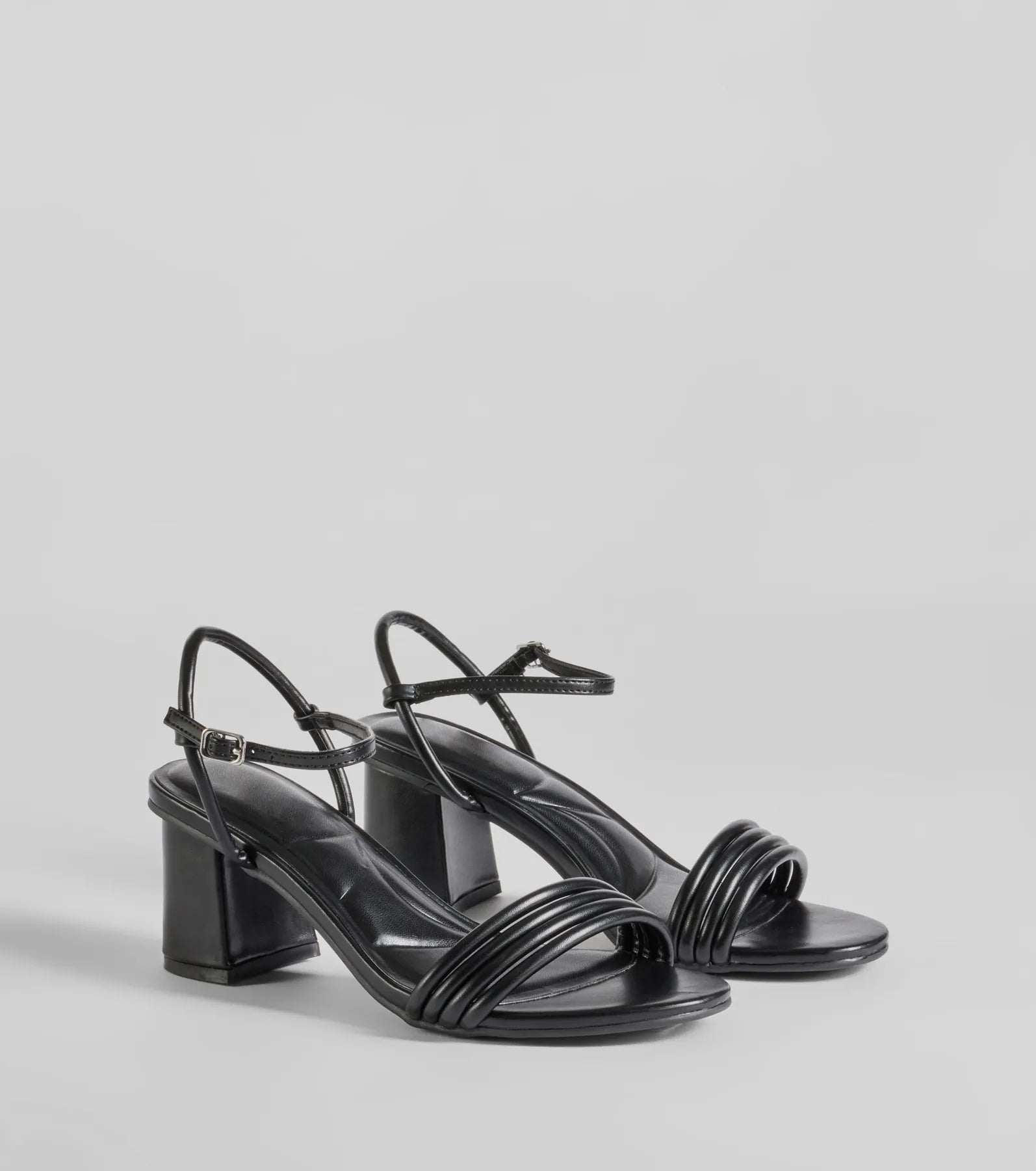 Always A Classic Strappy Faux Leather Block Heels