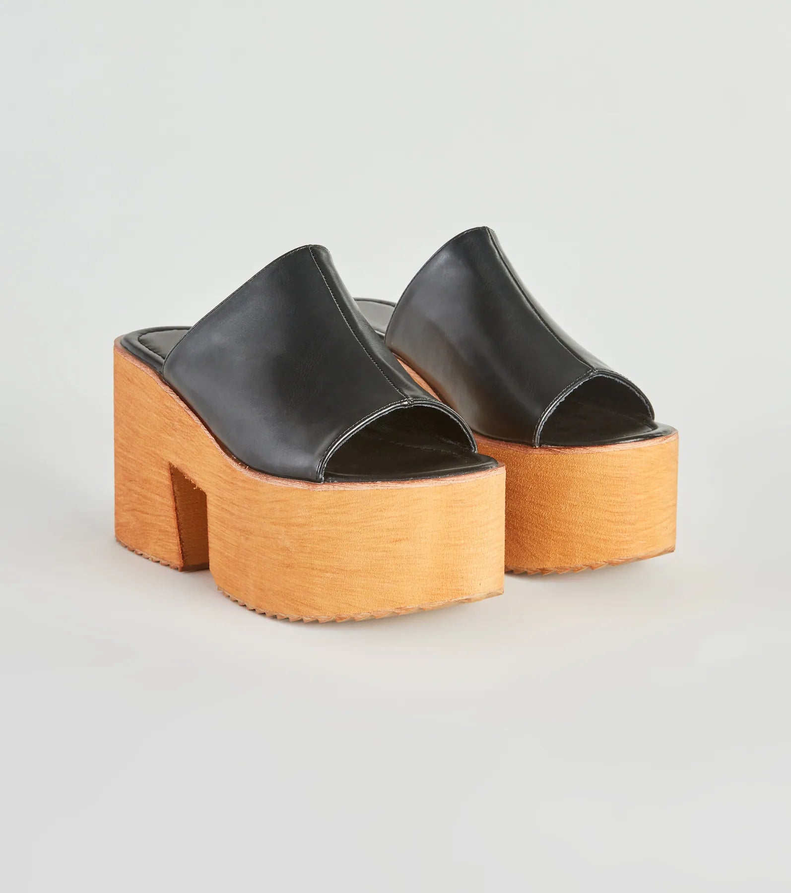 Pleasure's All Mine Wooden Platform Mules