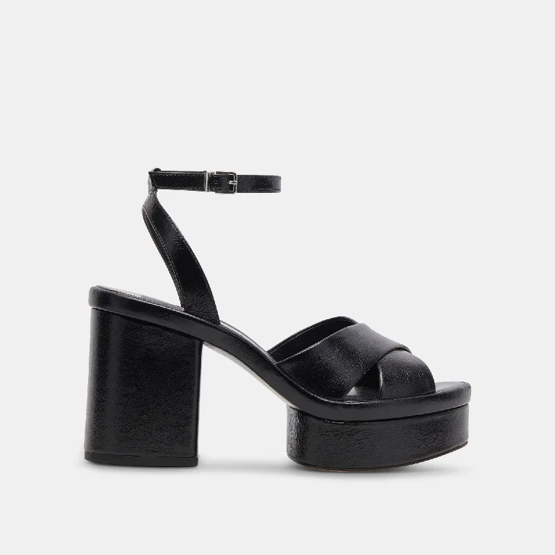 LAISHA HEELS MIDNIGHT CRINKLE PATENT