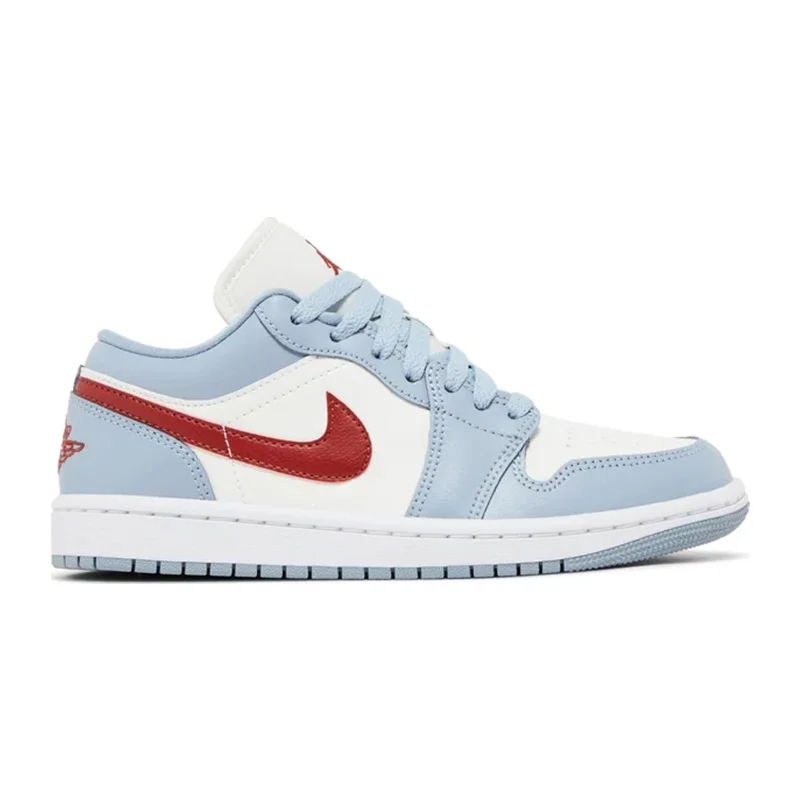 Women's Air Jordan 1 Low, Blue Whisper Dune Red