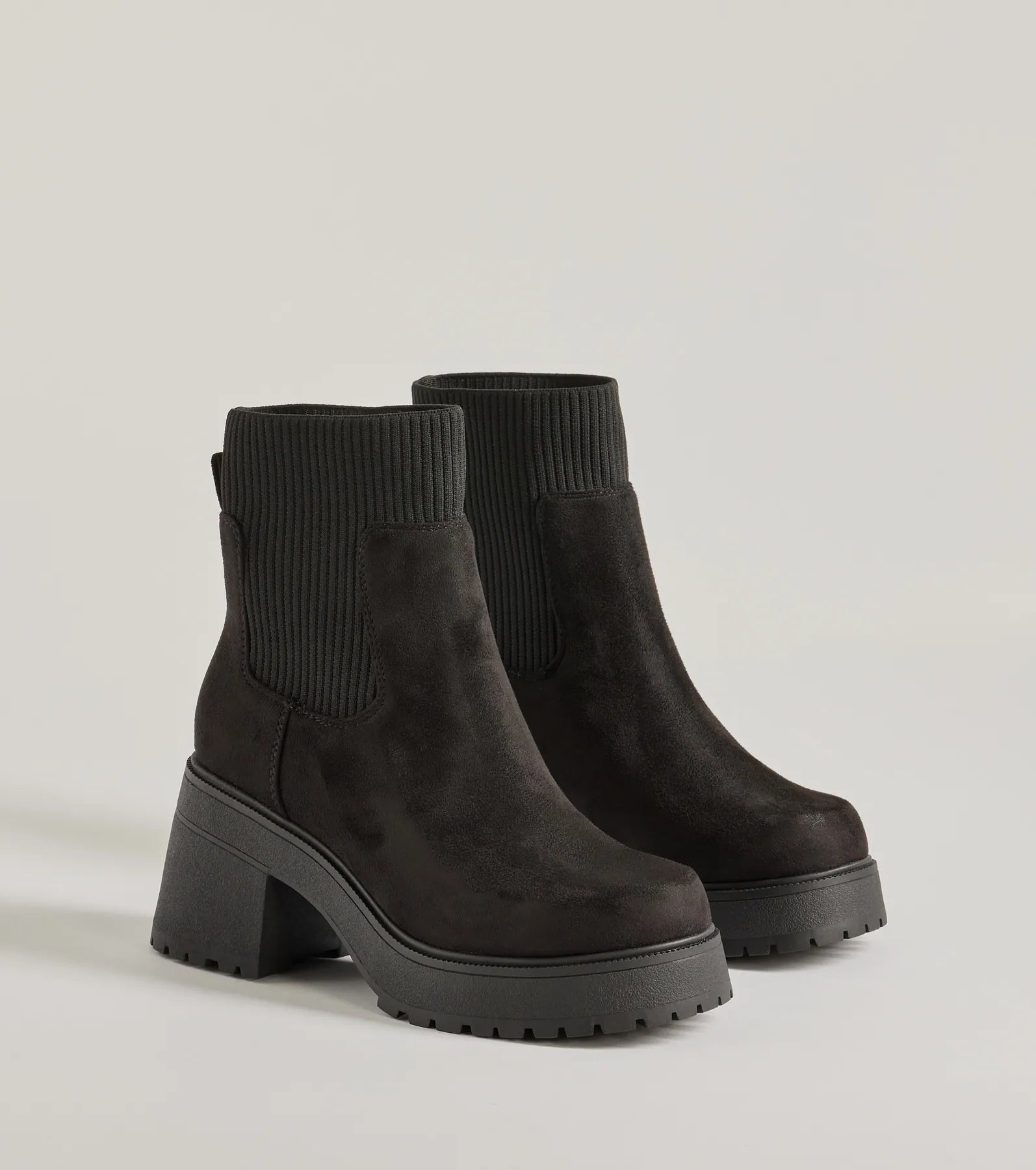 Cool-Girl Edge Platform Block Heel Booties