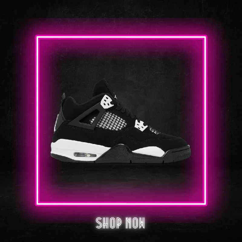 AIR JORDAN 4 BLACK WHITE