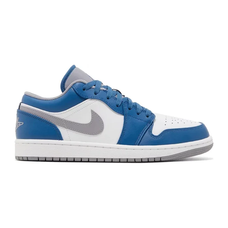 Air Jordan 1 Low, True Blue Cement