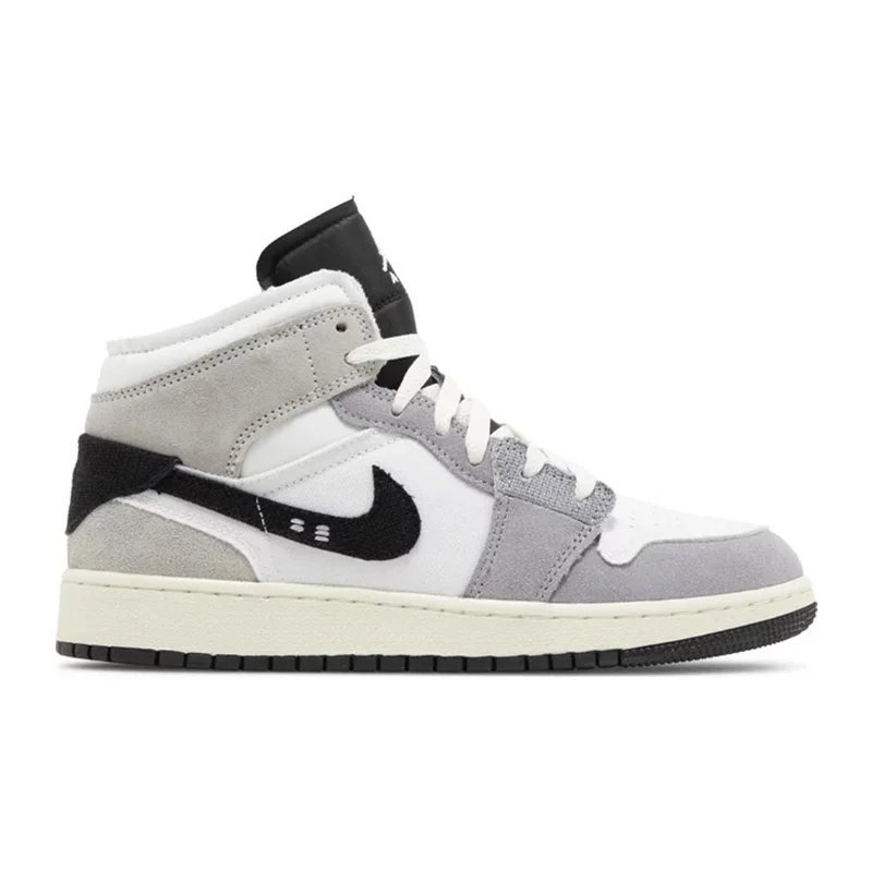 Air Jordan 1 Mid (GS), SE Craft Inside Out Cement Grey