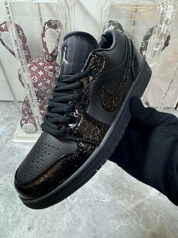 Jordan 1 Low Black Croc