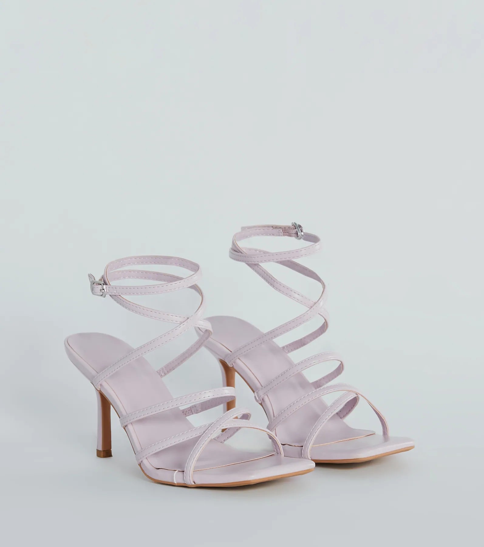 On Repeat Strappy Faux Leather Stiletto Heels