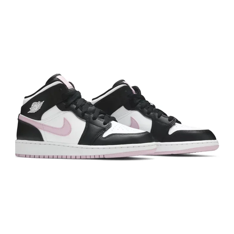 Air Jordan 1 Mid (GS), White Light Arctic Pink