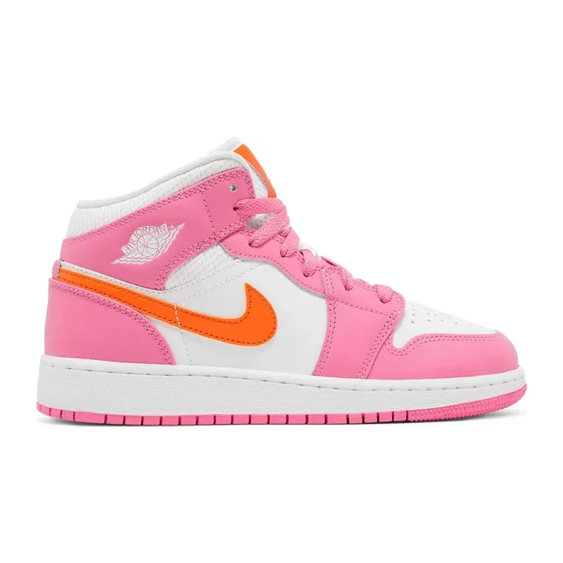 Air Jordan 1 Mid (GS), Pinksicle Orange