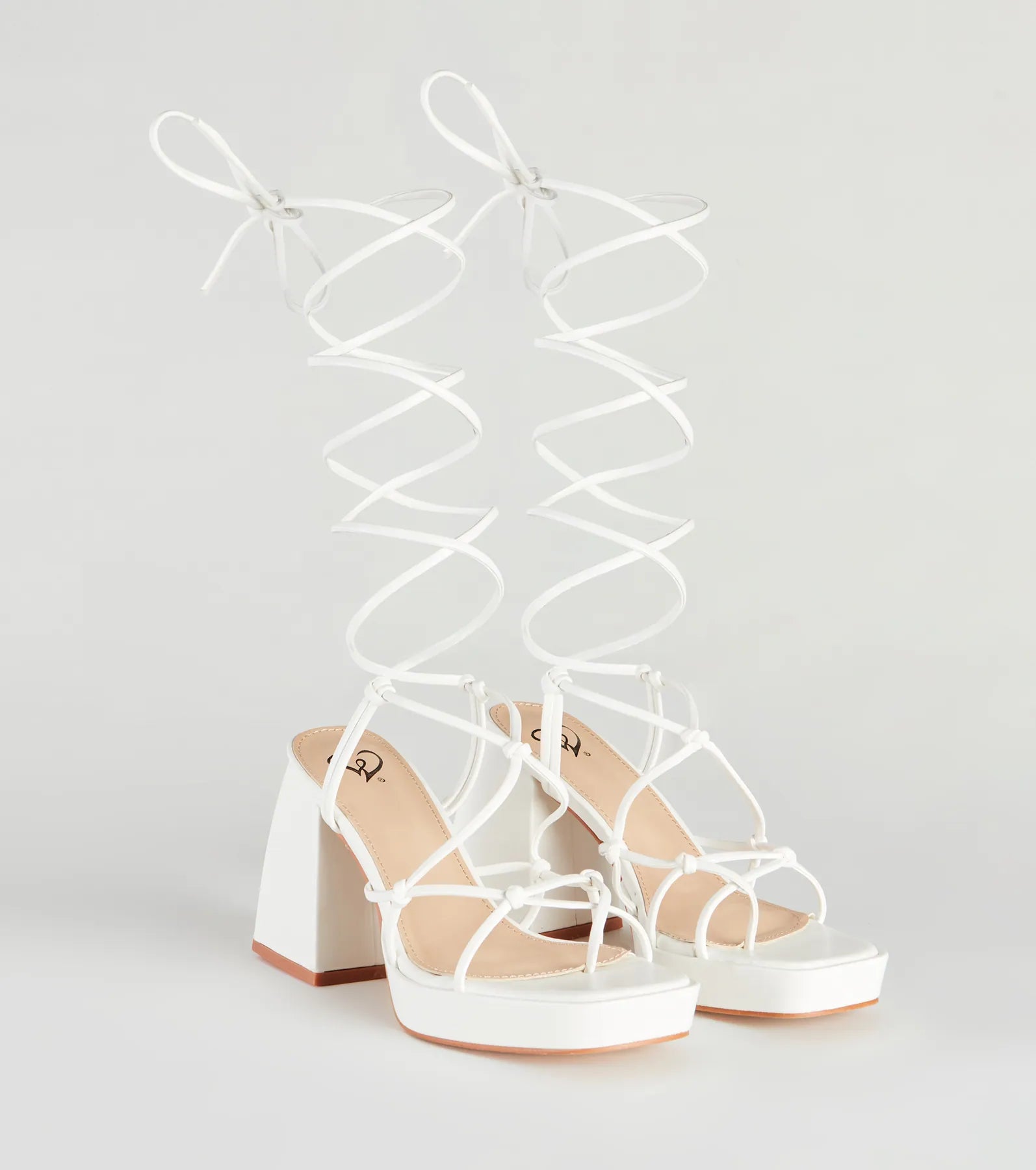 Chic Strut Lace-Up Platform Block Heels