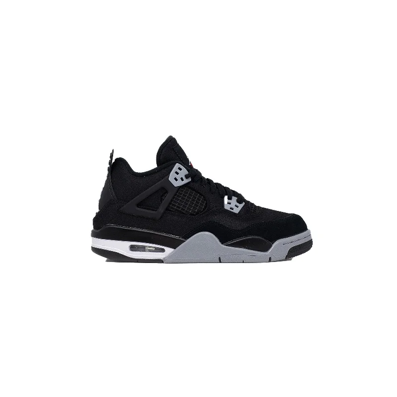 Air Jordan 4 (GS), Black Canvas