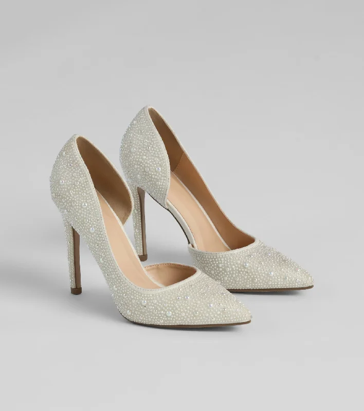 Elegant Energy Faux Pearl Stiletto Pumps