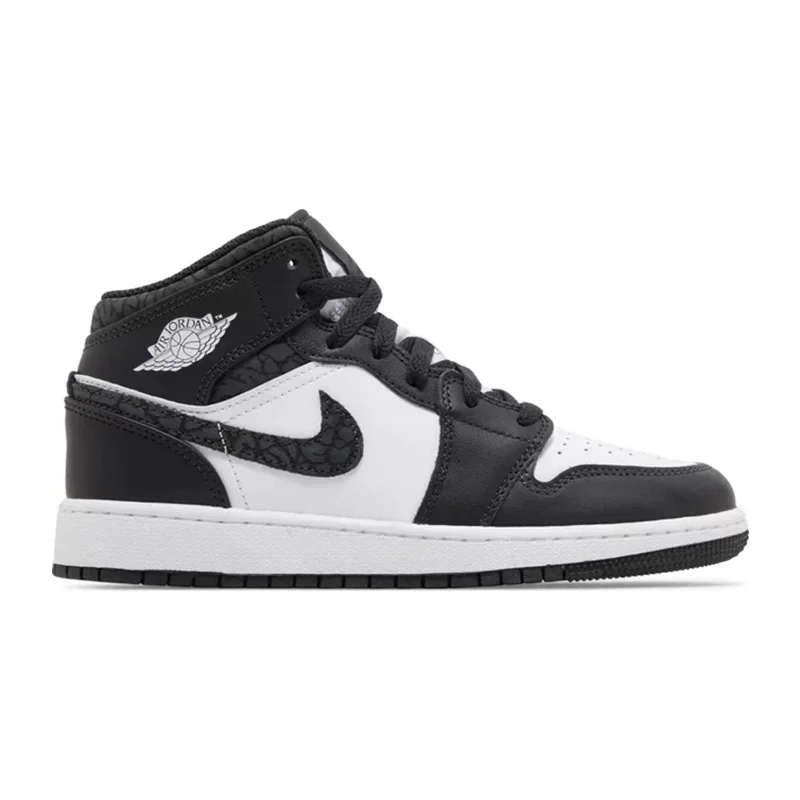 Air Jordan 1 Mid (GS), SE Panda Elephant