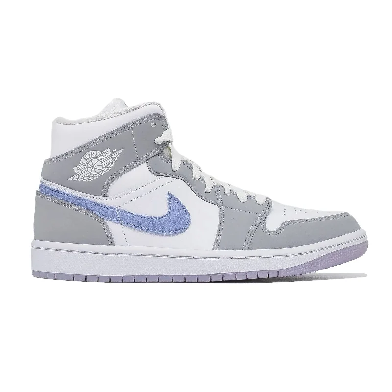 Women's Air Jordan 1 Mid, Wolf Grey Aluminum