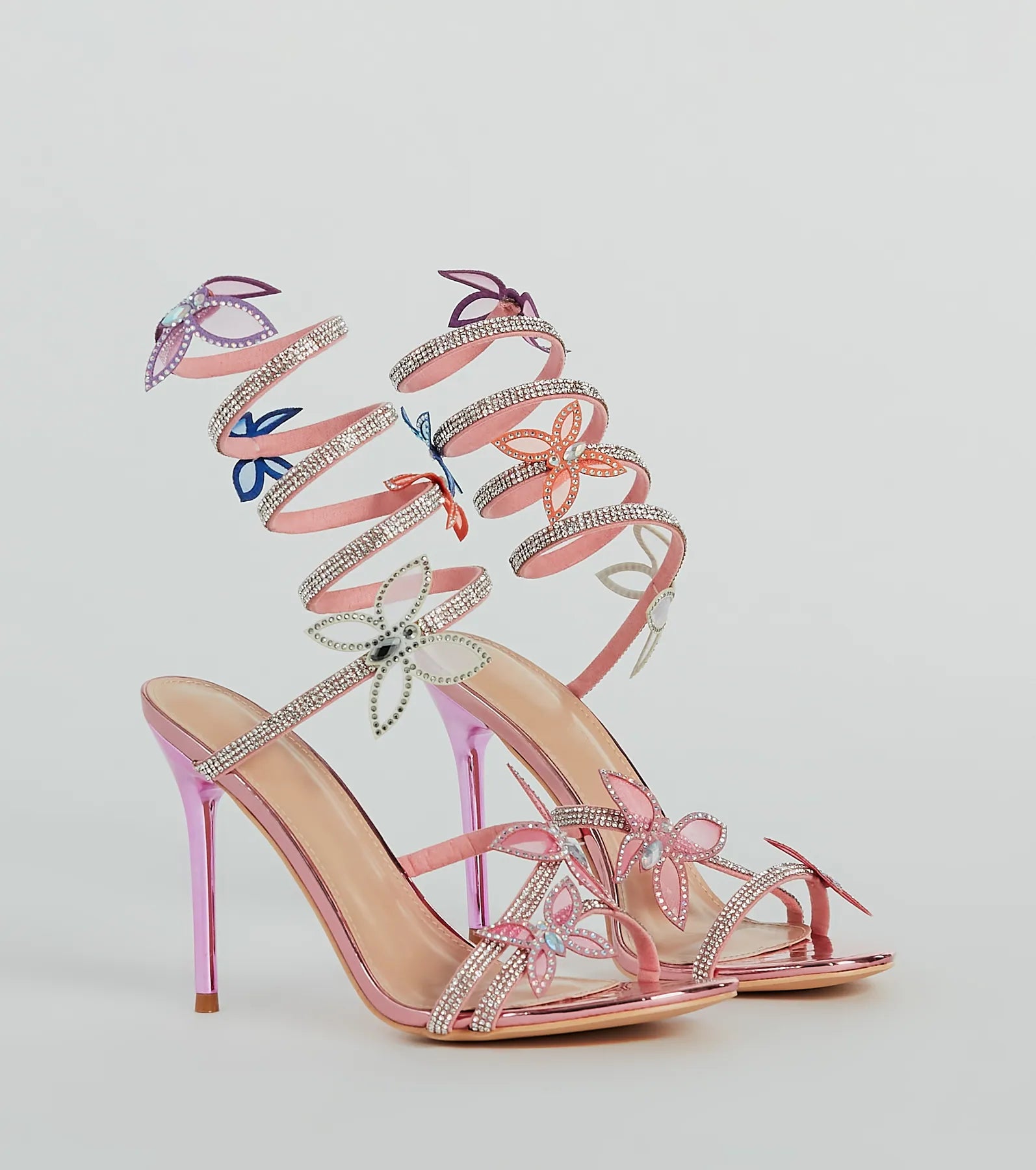 Spread Your Wings Butterfly Spiral Stiletto Heels