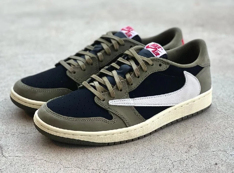 Travis Scott x Air Jordan 1 Low OG "Black Olive"