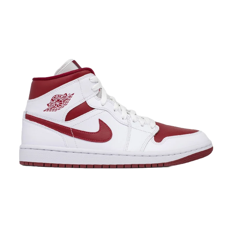 Women's Air Jordan 1 Mid, White Pomegranate