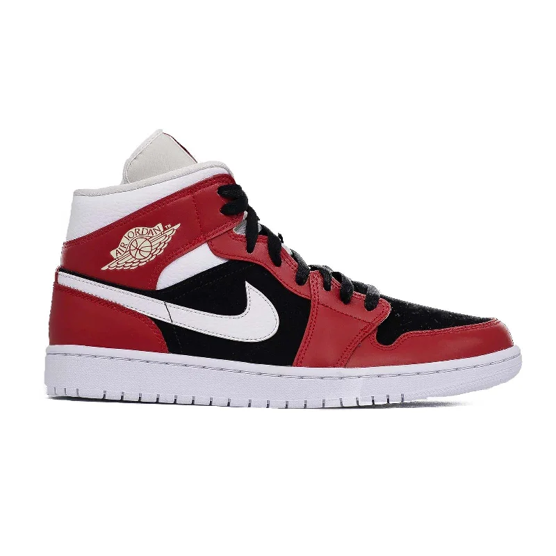 Women's Air Jordan 1 Mid, Gym Red Black