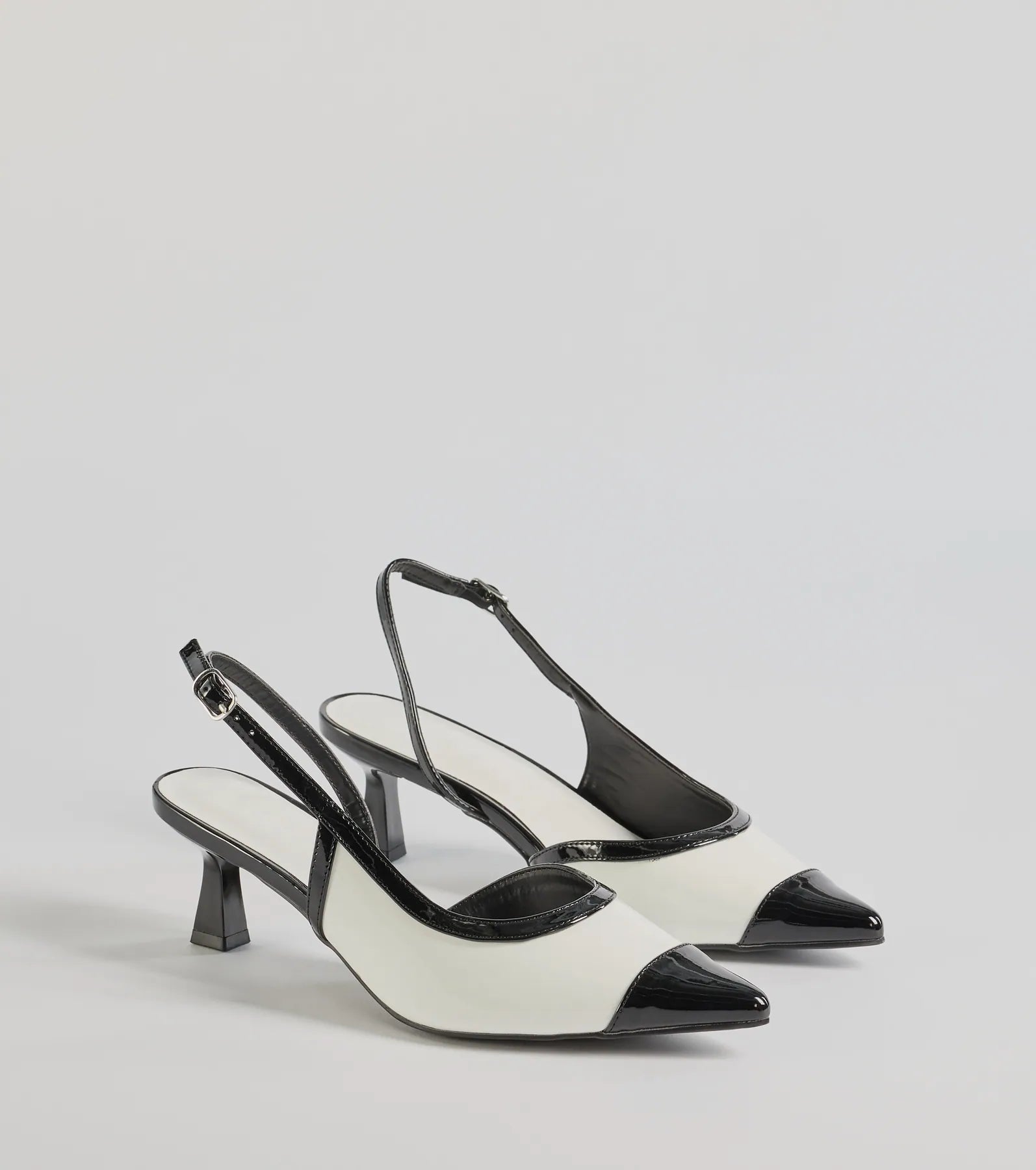 Chic Icon Sling-Back Kitten Heel Pumps