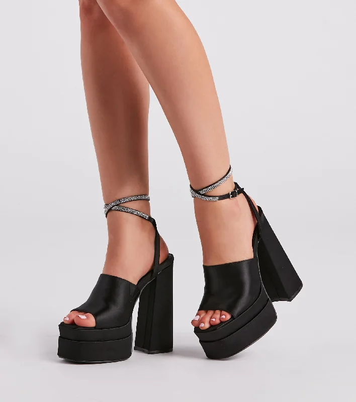 Made For The Drama Platform Block Heels